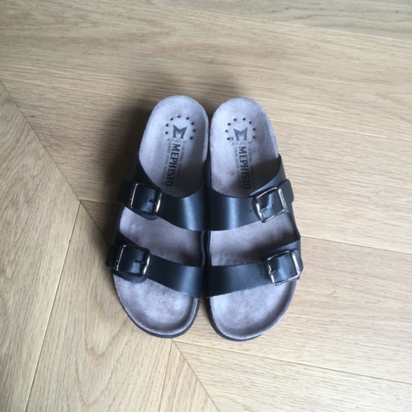 Mephisto Harmony Black Sandals - Picture 2 of 16